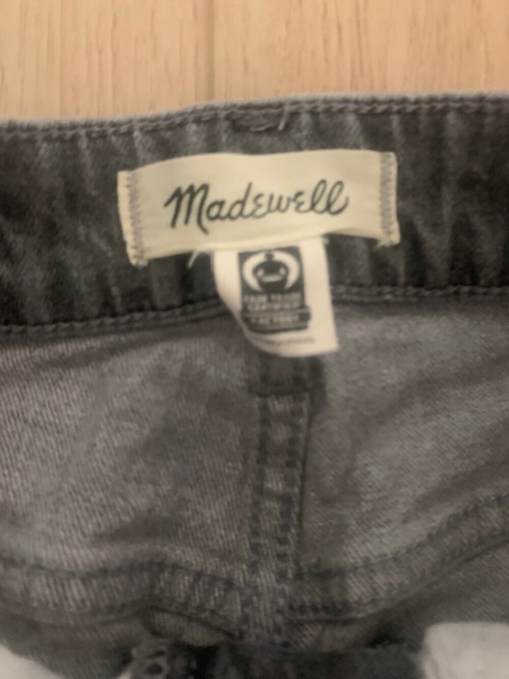 Madewell Curvy 90s Straight Jeans Gray High‎ Rise Cropped 26P Petite - Picture 8 of 9